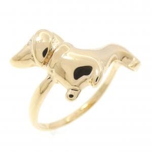 K18YG ドッグ ダイヤモンド リング 0.005CT