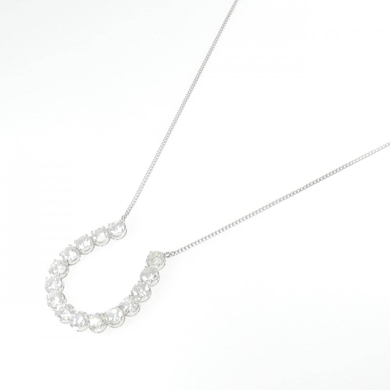 K18WG ダイヤモンド ネックレス 5.00CT