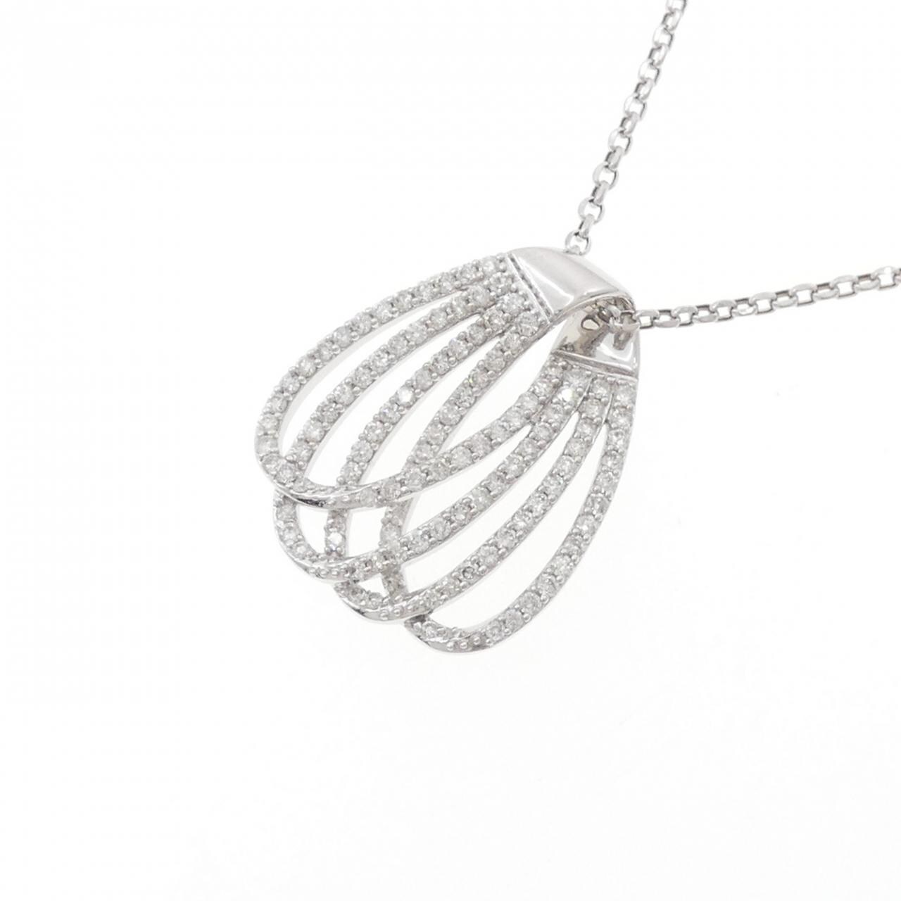 K18WG ダイヤモンド ネックレス 1.50CT
