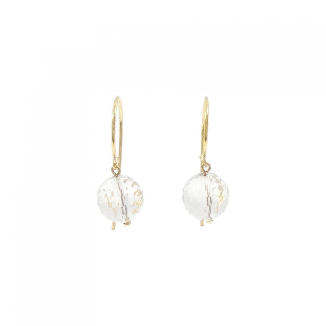 K18YG クオーツ ピアス