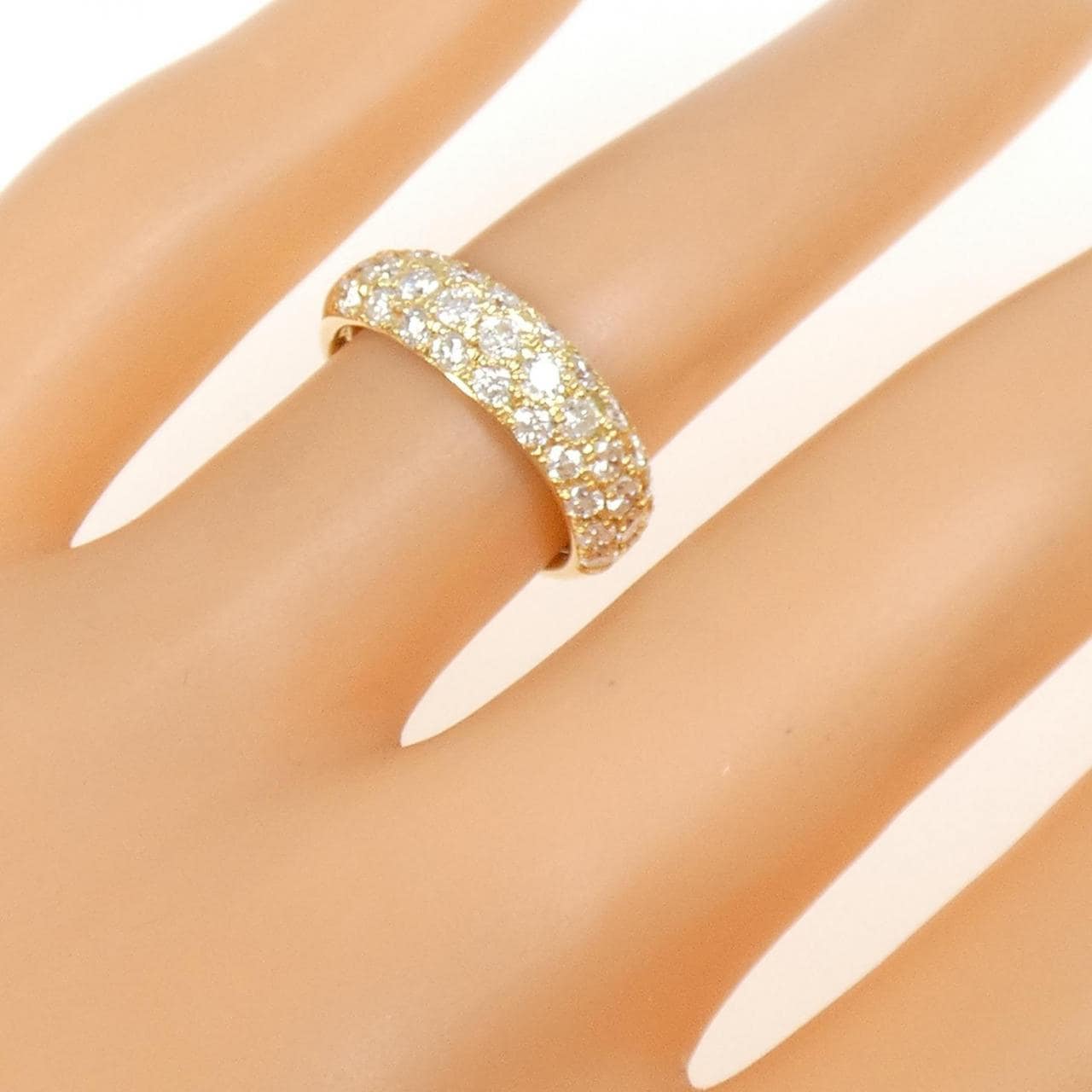 K18YG パヴェ ダイヤモンド リング 1.00CT