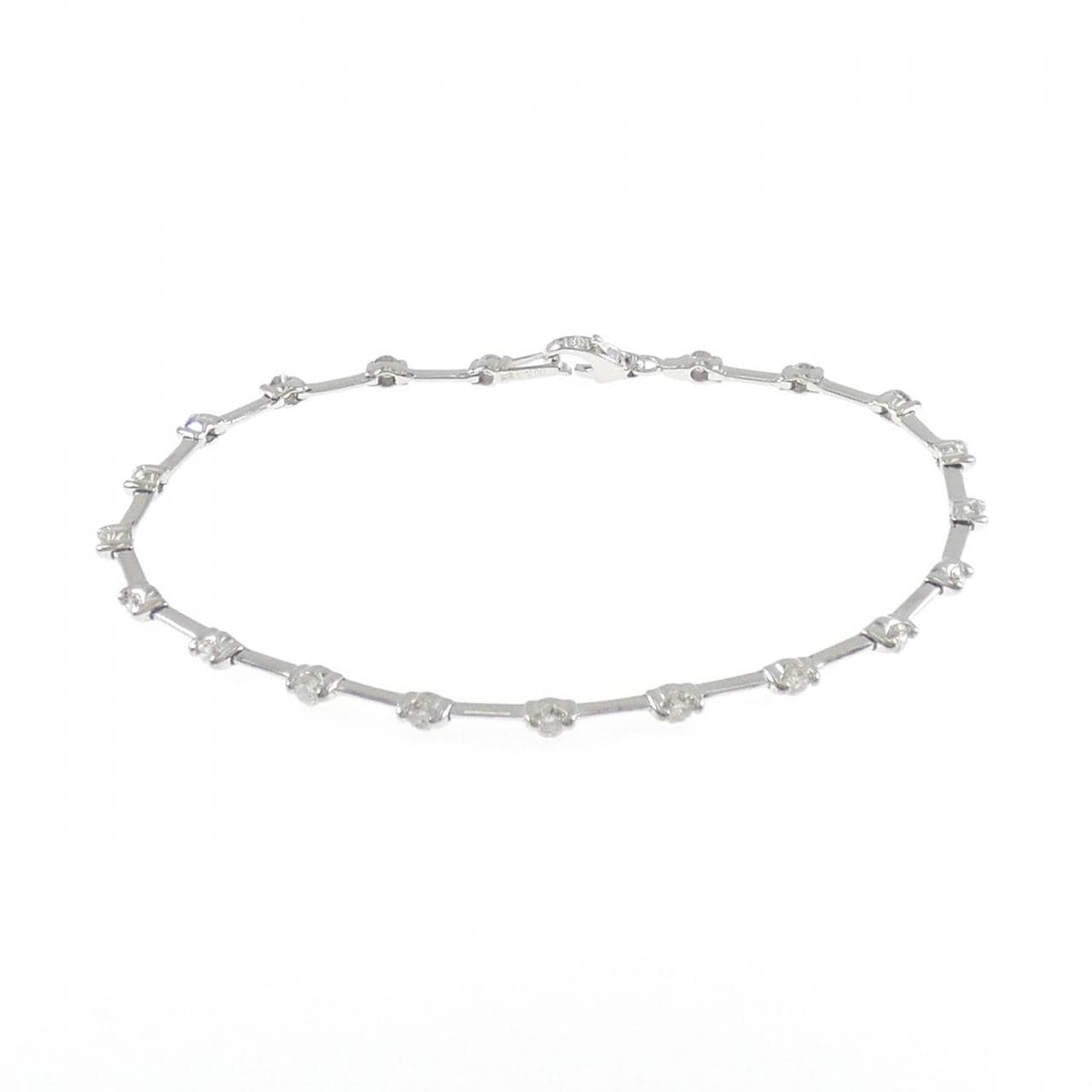 K18WG ダイヤモンド ブレスレット 1.00CT
