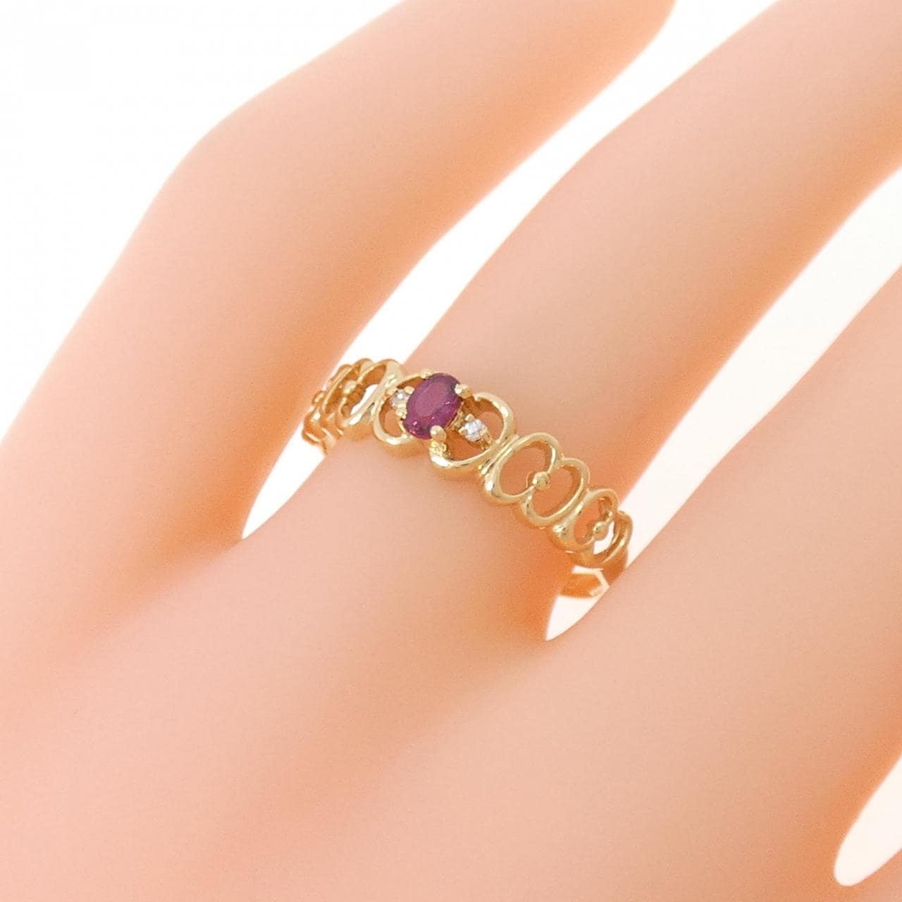 K18YG ルビー リング