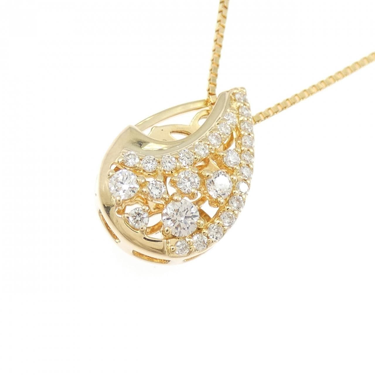 K18YG ダイヤモンド ネックレス 0.22CT