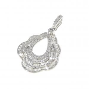 K18WG ダイヤモンド ペンダント 1.17CT