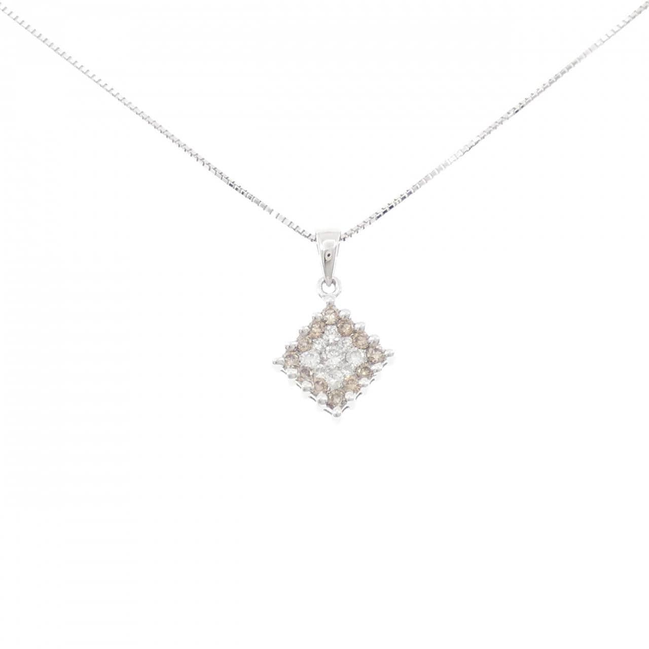 K18WG ダイヤモンド ネックレス 0.45CT