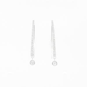 K18WG ダイヤモンド ピアス 0.14CT