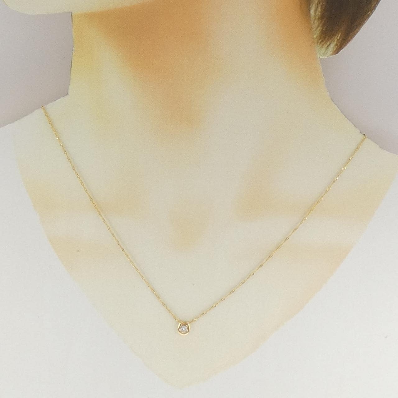 K18YG ダイヤモンド ネックレス 0.08CT