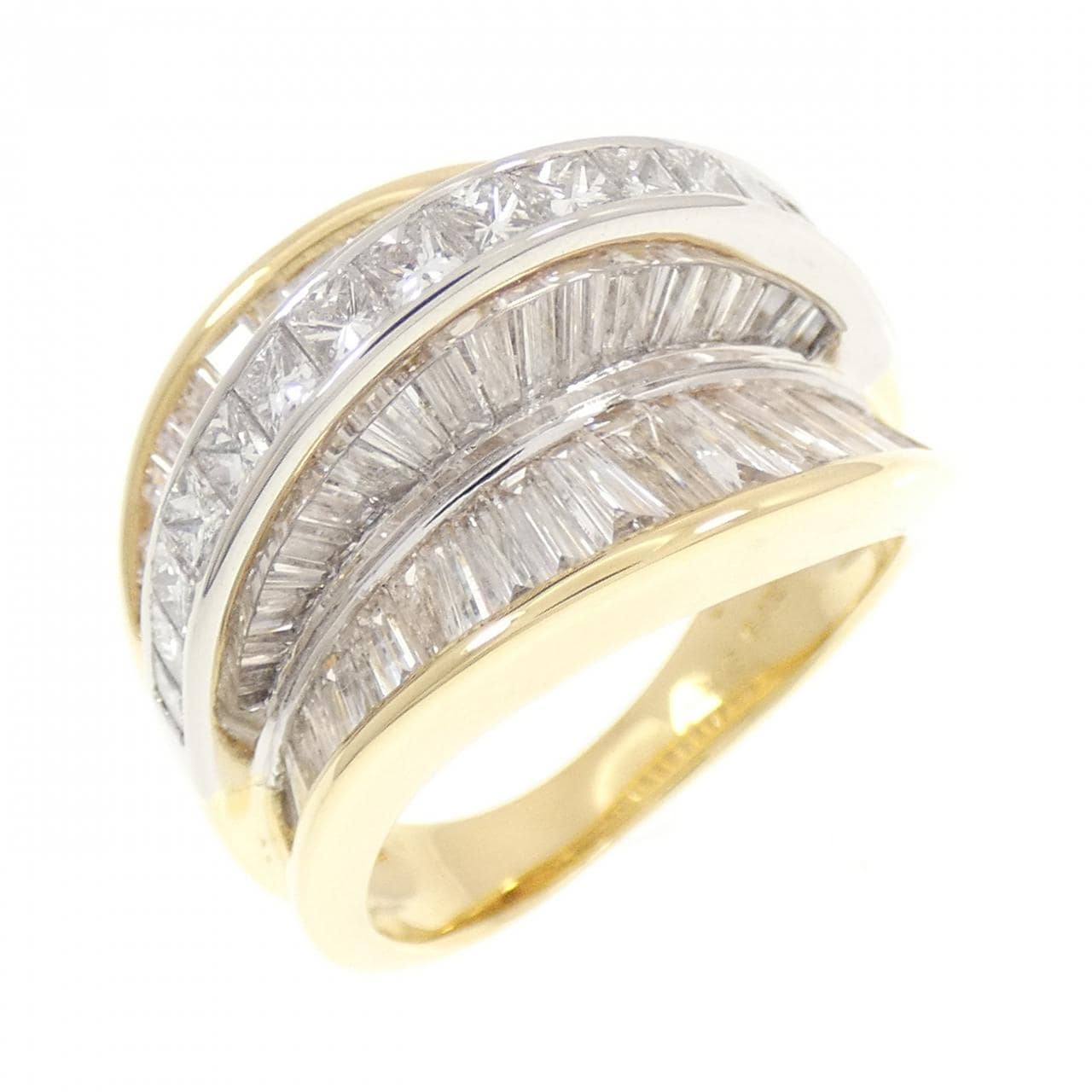 K18YG/PT900 ダイヤモンド リング 3.00CT