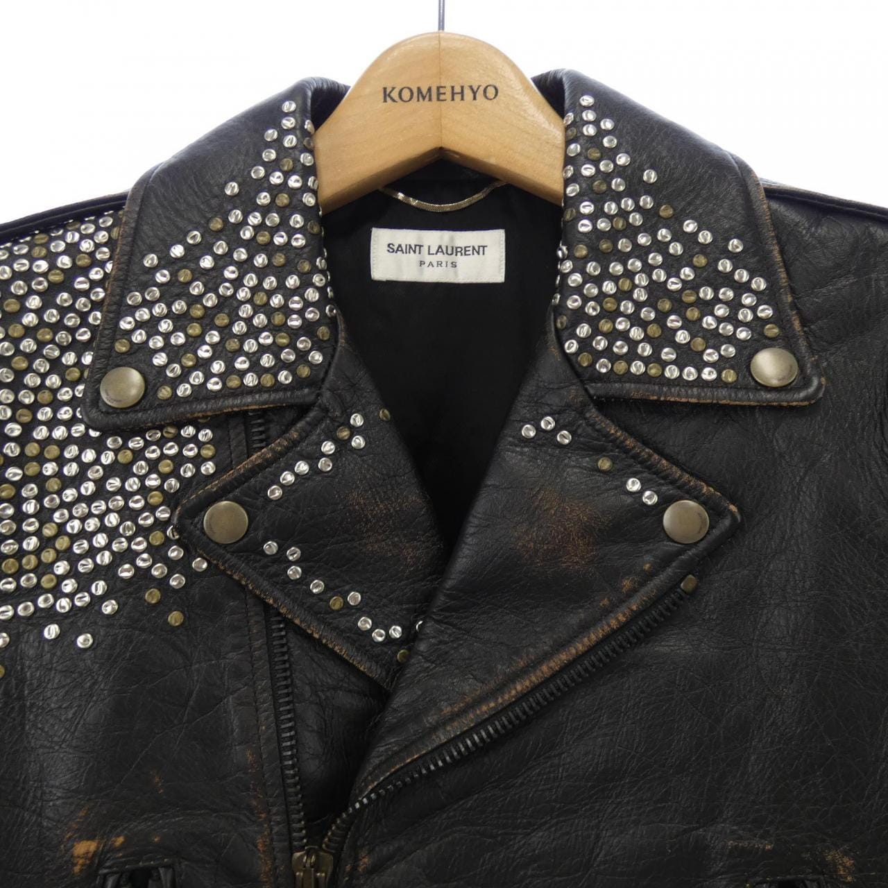 SAINT LAURENT SAINT LAURENT 皮革骑士夹克