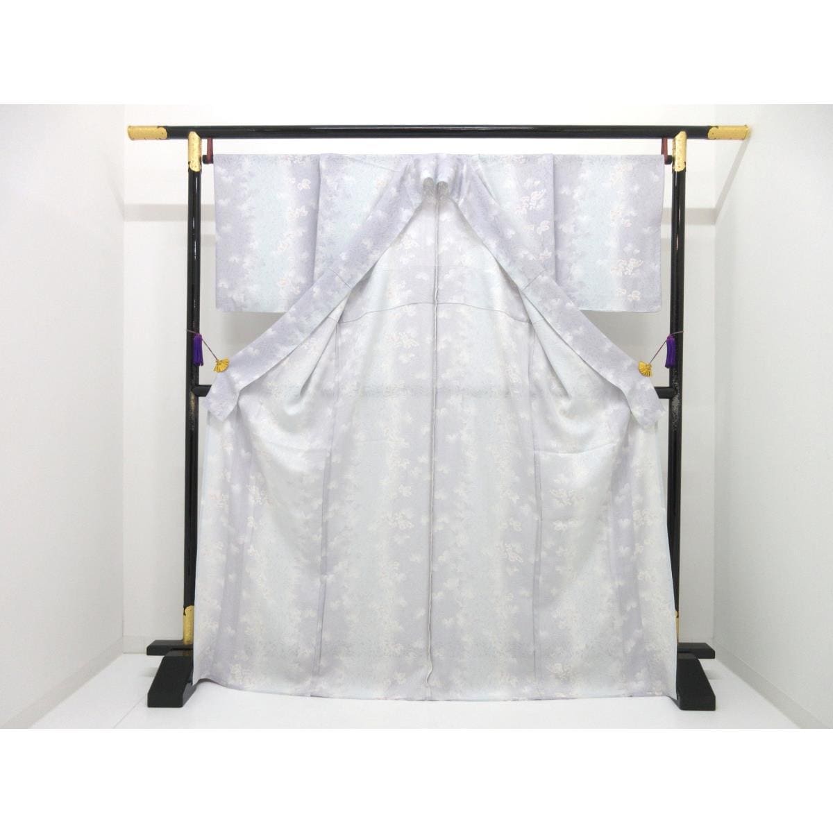 単衣　紋紗織小紋　身幅２Ｌ寸