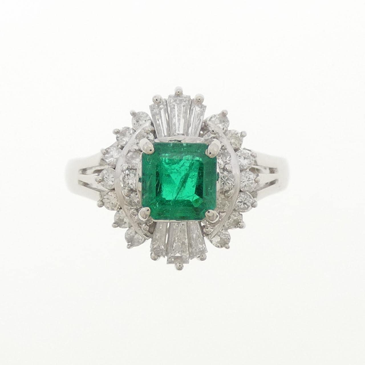 PT900 エメラルド リング 0.56CT