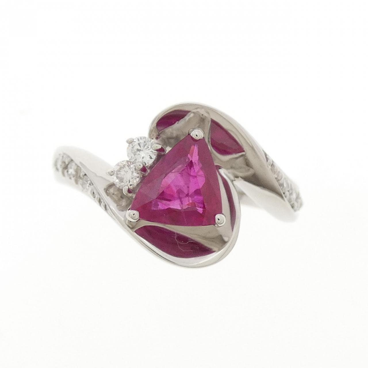 PT900 ルビー リング 0.88CT