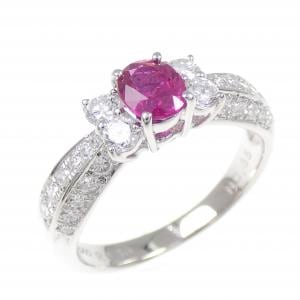 PT900 ルビー リング 0.66CT