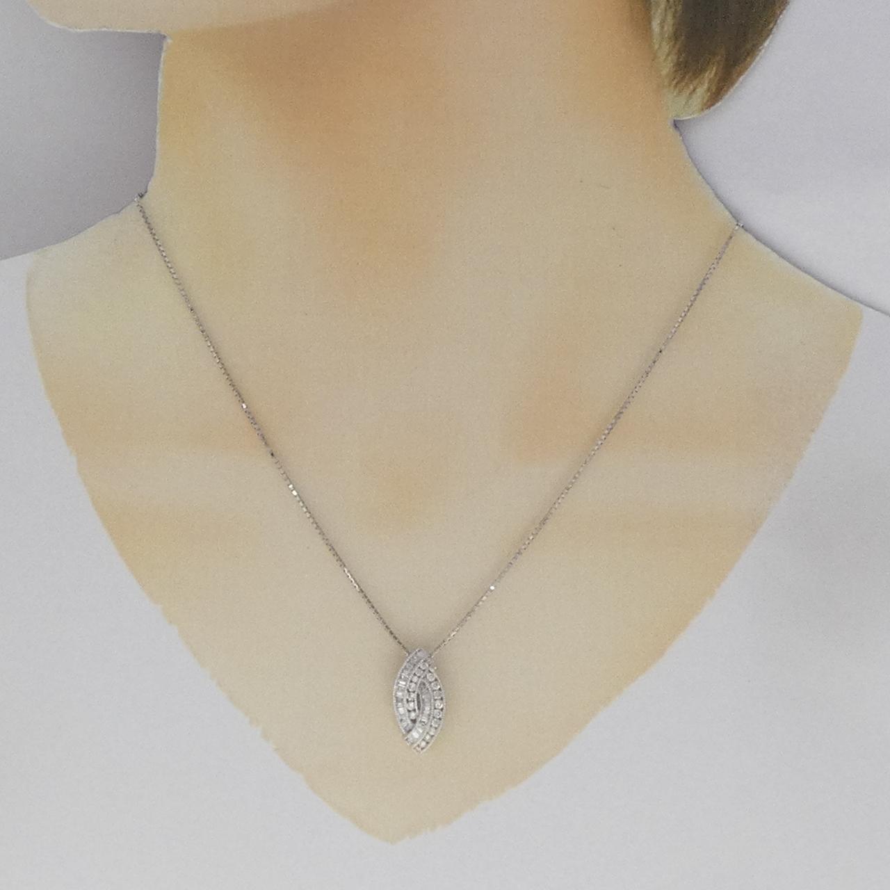 K18WG ダイヤモンド ネックレス