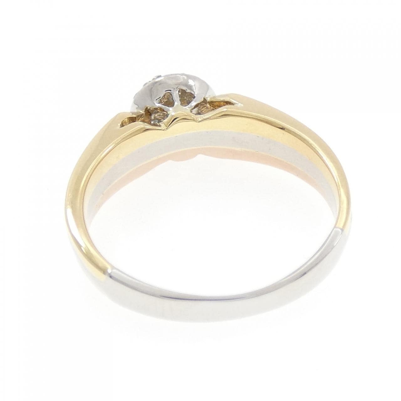 PT900/K18YG/K18PG ダイヤモンド リング 0.28CT