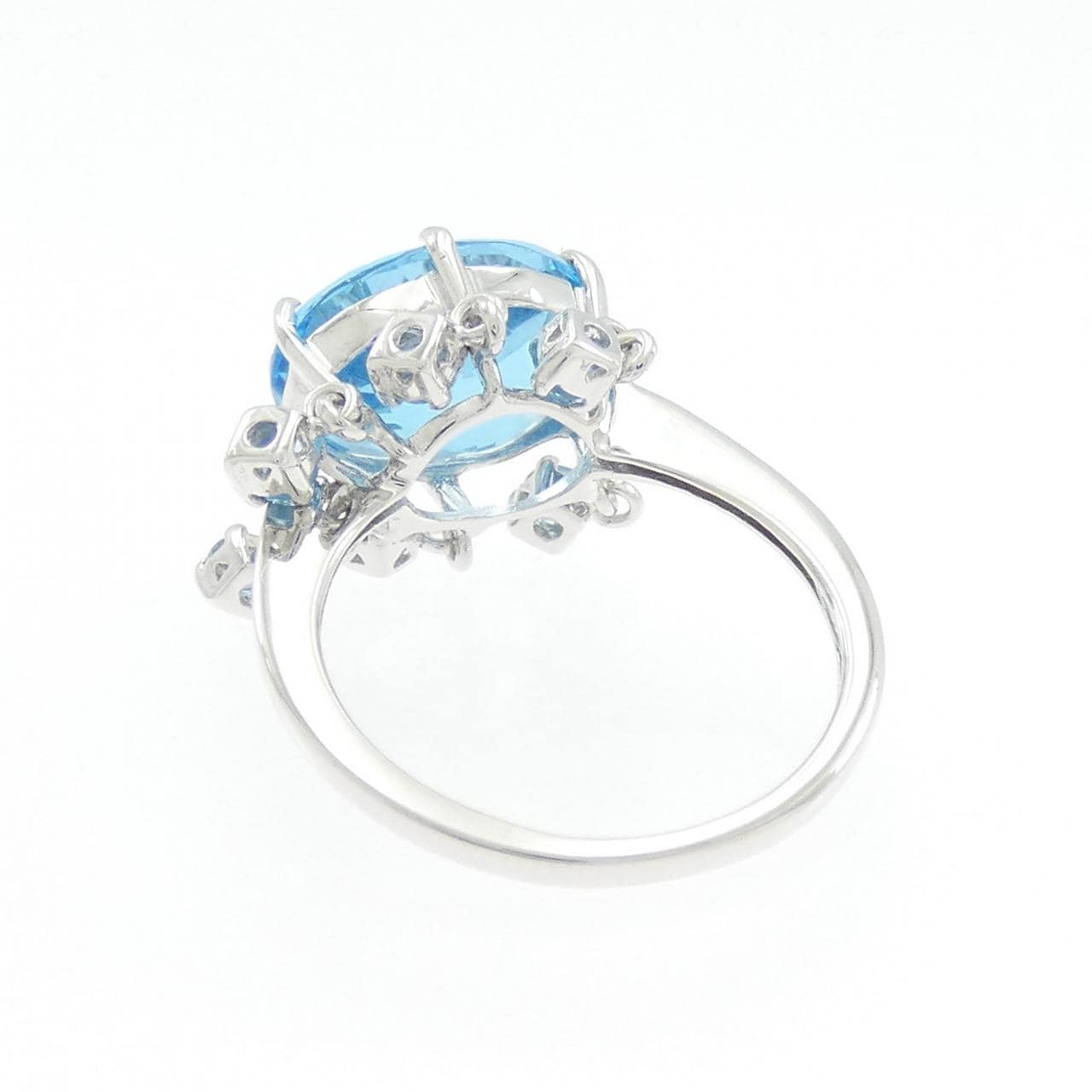 K18WG ブルートパーズ リング