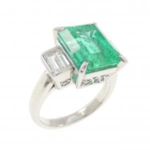 PT900 エメラルド リング 5.53CT コロンビア産