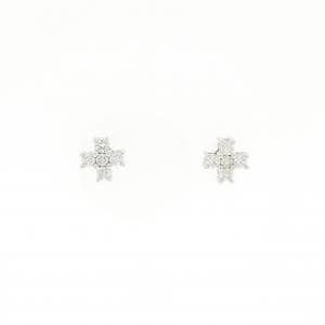 K18WG ダイヤモンド ピアス 0.16CT