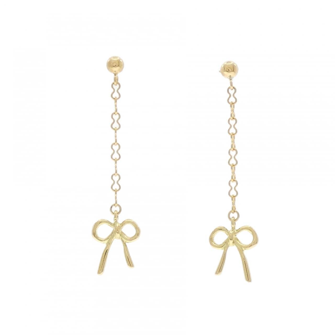 K18YG リボン ピアス