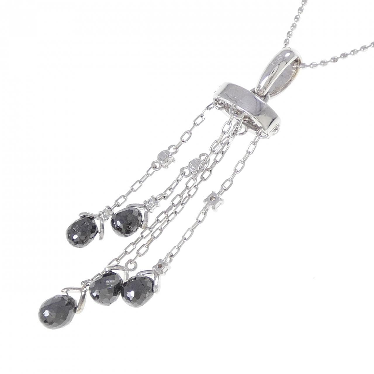 K18WG/K10WG ダイヤモンド ネックレス 2.40CT