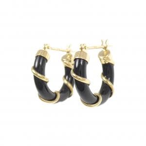 K18YG オニキス ピアス