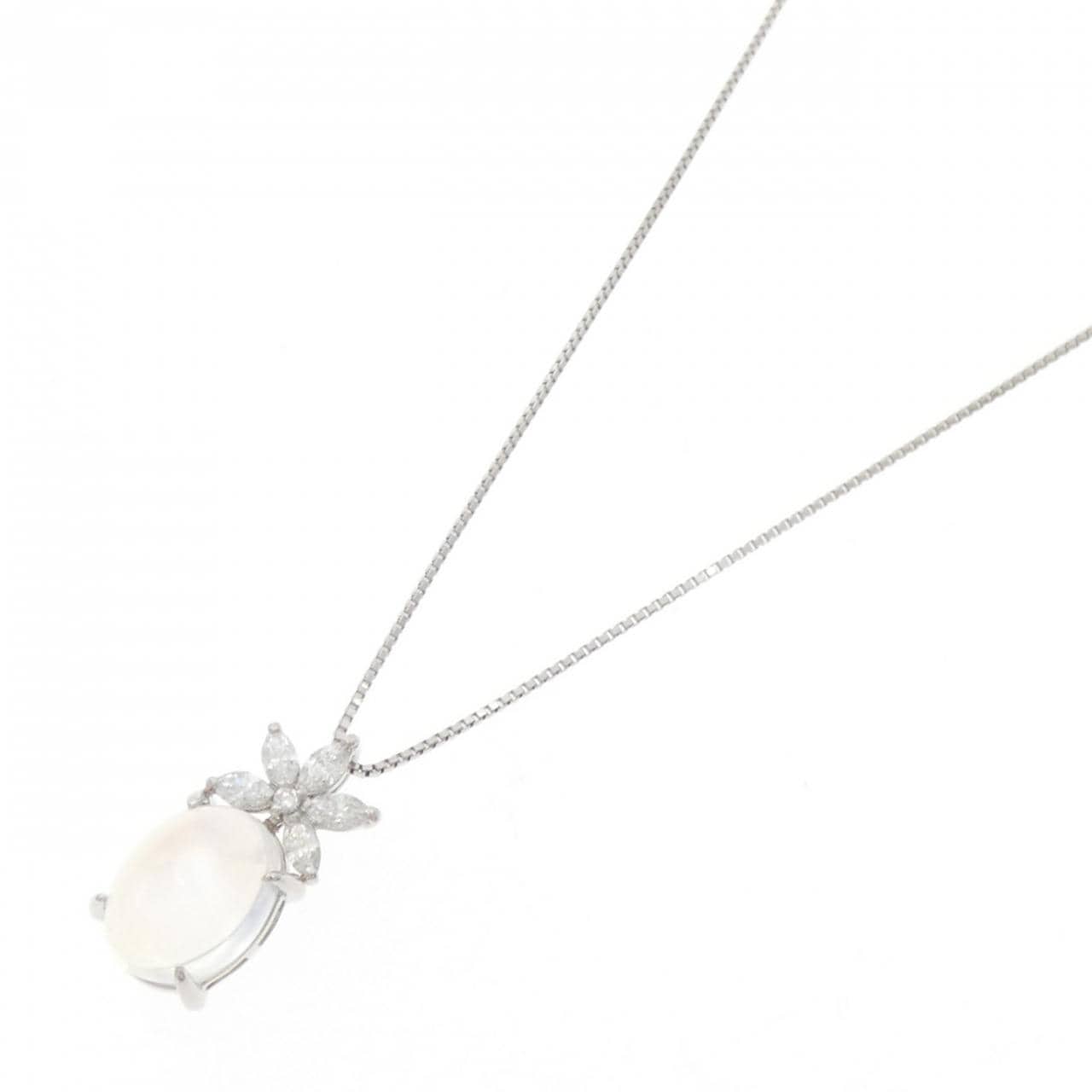 PT900/PT850 ムーンストーン ネックレス 5.35CT