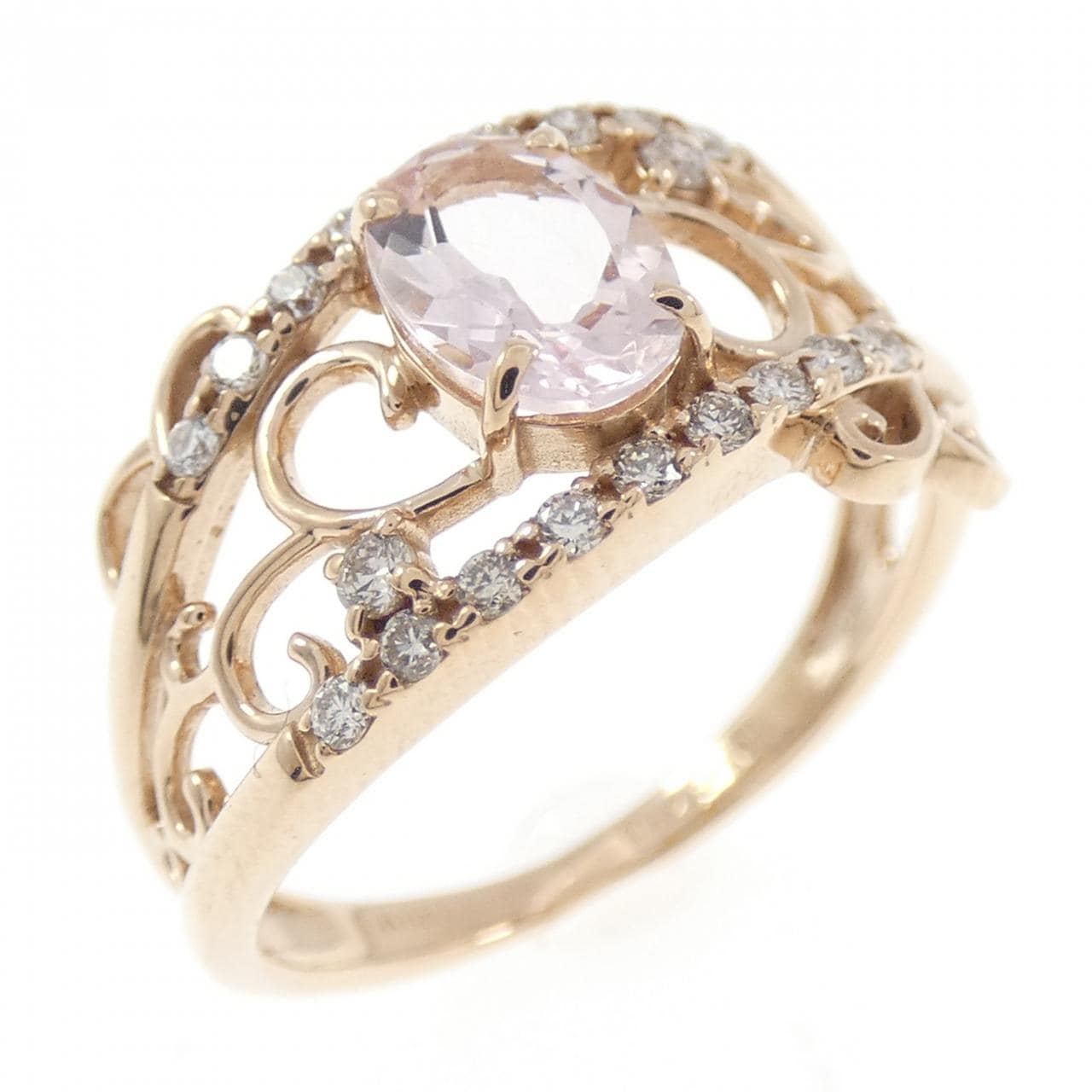 K18PG モルガナイト リング 0.55CT
