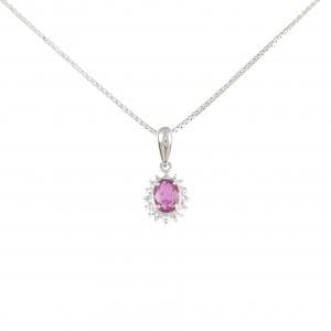 PT900/PT850 ルビー ネックレス 0.41CT