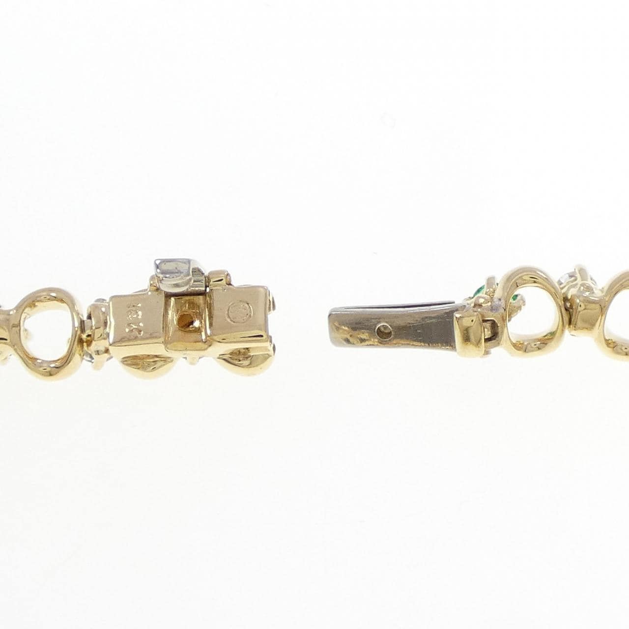 18KYG エメラルド ブレスレット