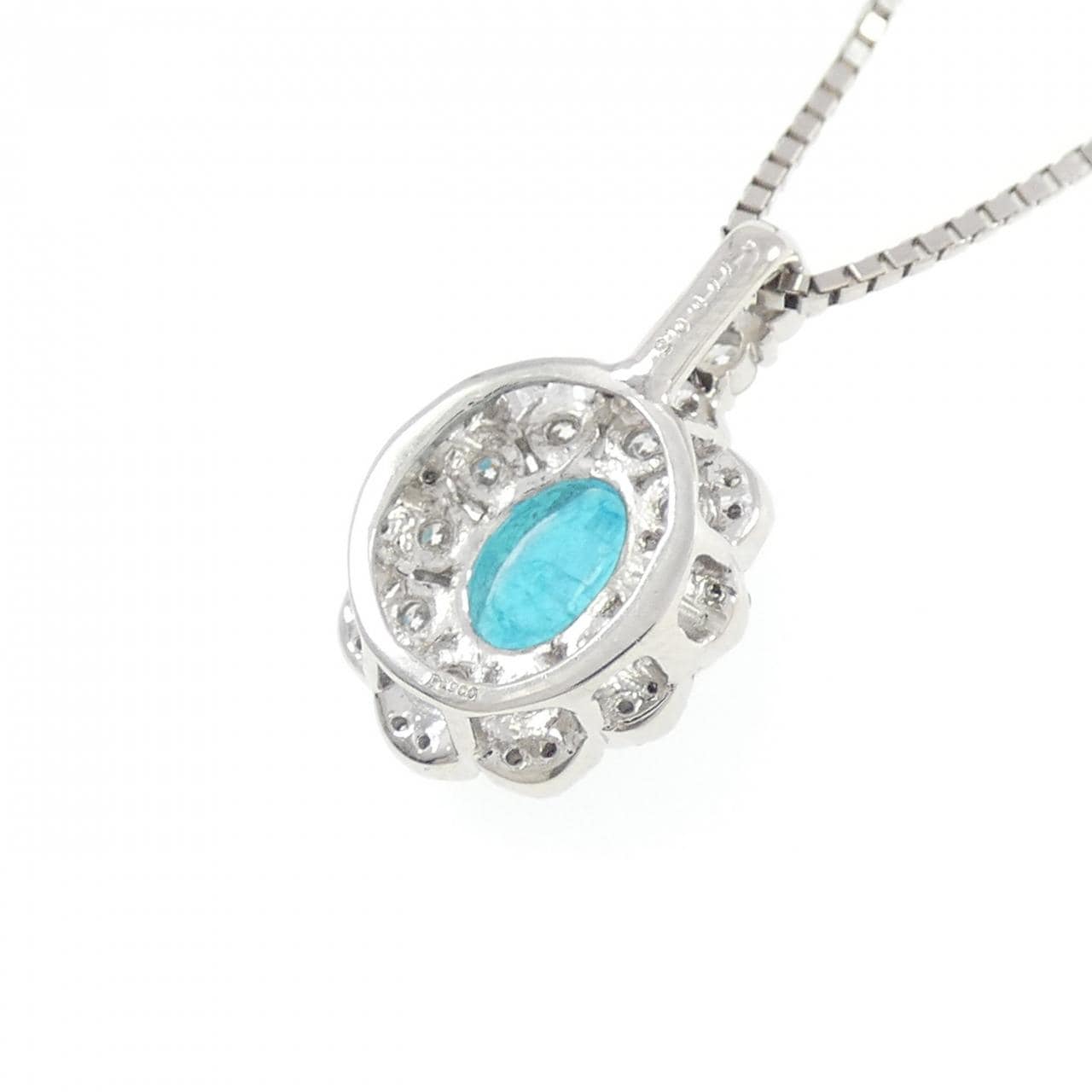 PT900/PT850 パライバトルマリン ネックレス 0.77CT