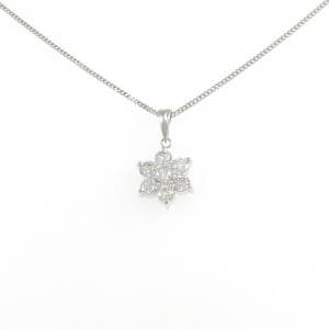 PT850 フラワー ダイヤモンド ネックレス 1.00CT