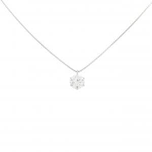 PT900/PT850 ソリティア ダイヤモンド ネックレス 0.517CT