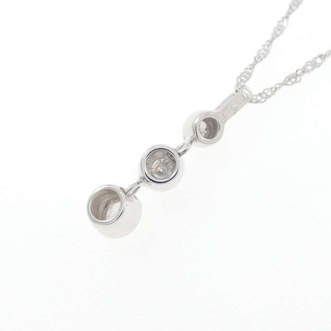 K18WG ダイヤモンド ネックレス 0.20CT