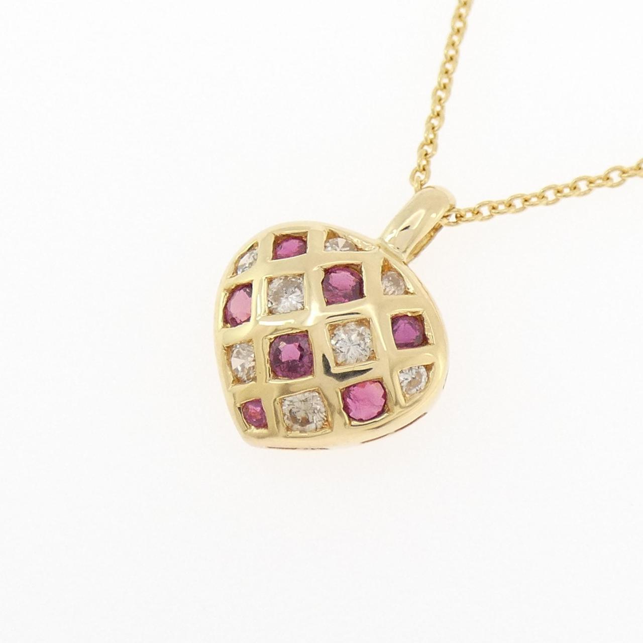 K18YG ルビー ネックレス 0.36CT