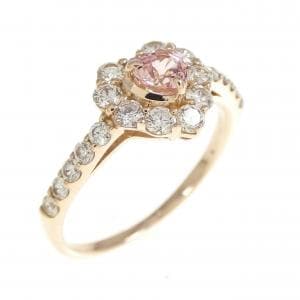 K18PG ハート サファイヤ リング 0.302CT