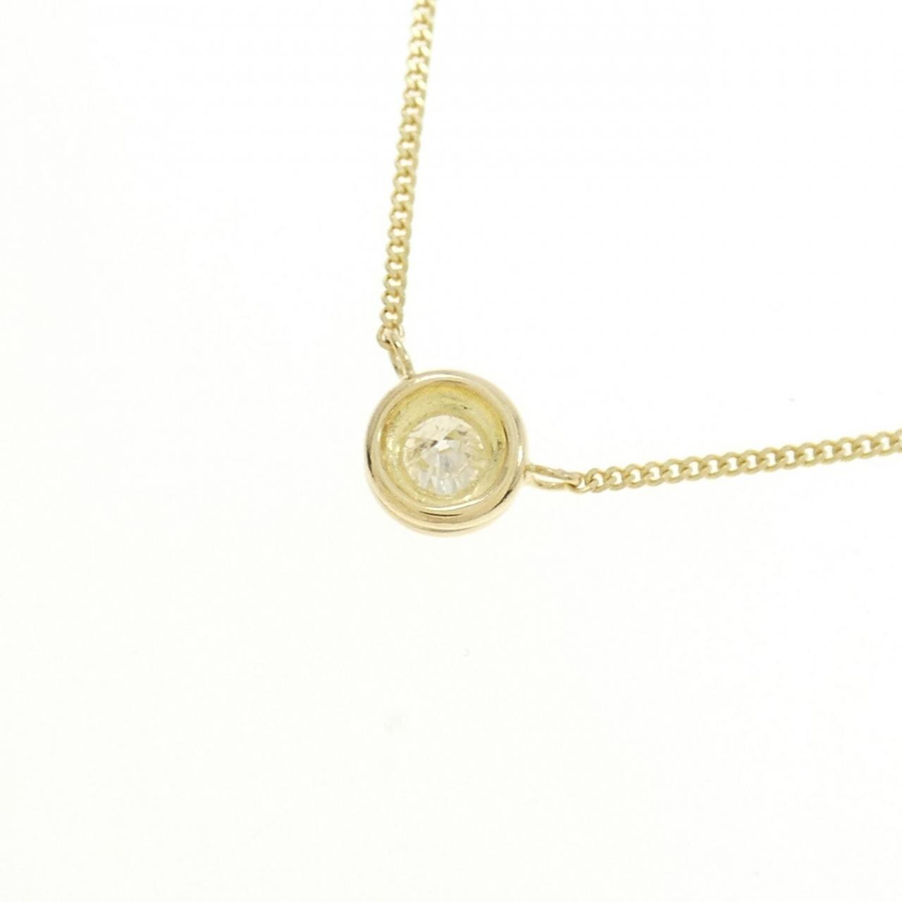 K18YG ソリティア ダイヤモンド ネックレス 0.19CT