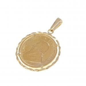 750YG(枠) コイン ペンダント