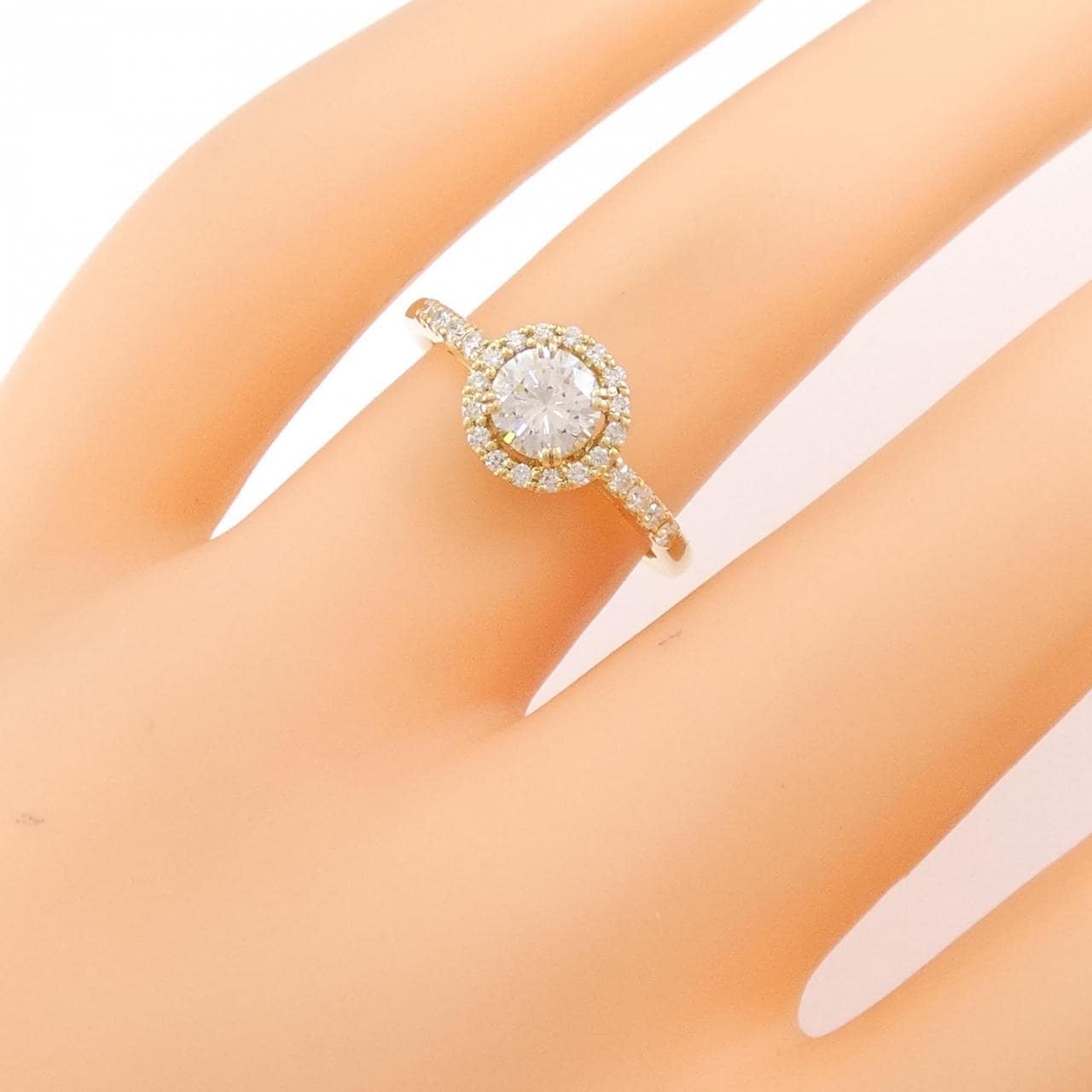 [Remake] K18YG Diamond Ring 0.517CT F SI1 Good