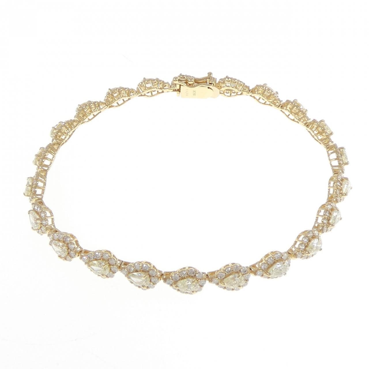 [BRAND NEW] K18YG Diamond Bracelet 5.10CT