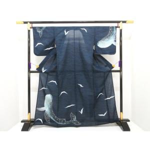 【新品】女ゆかた　くじら　Ｆサイズ