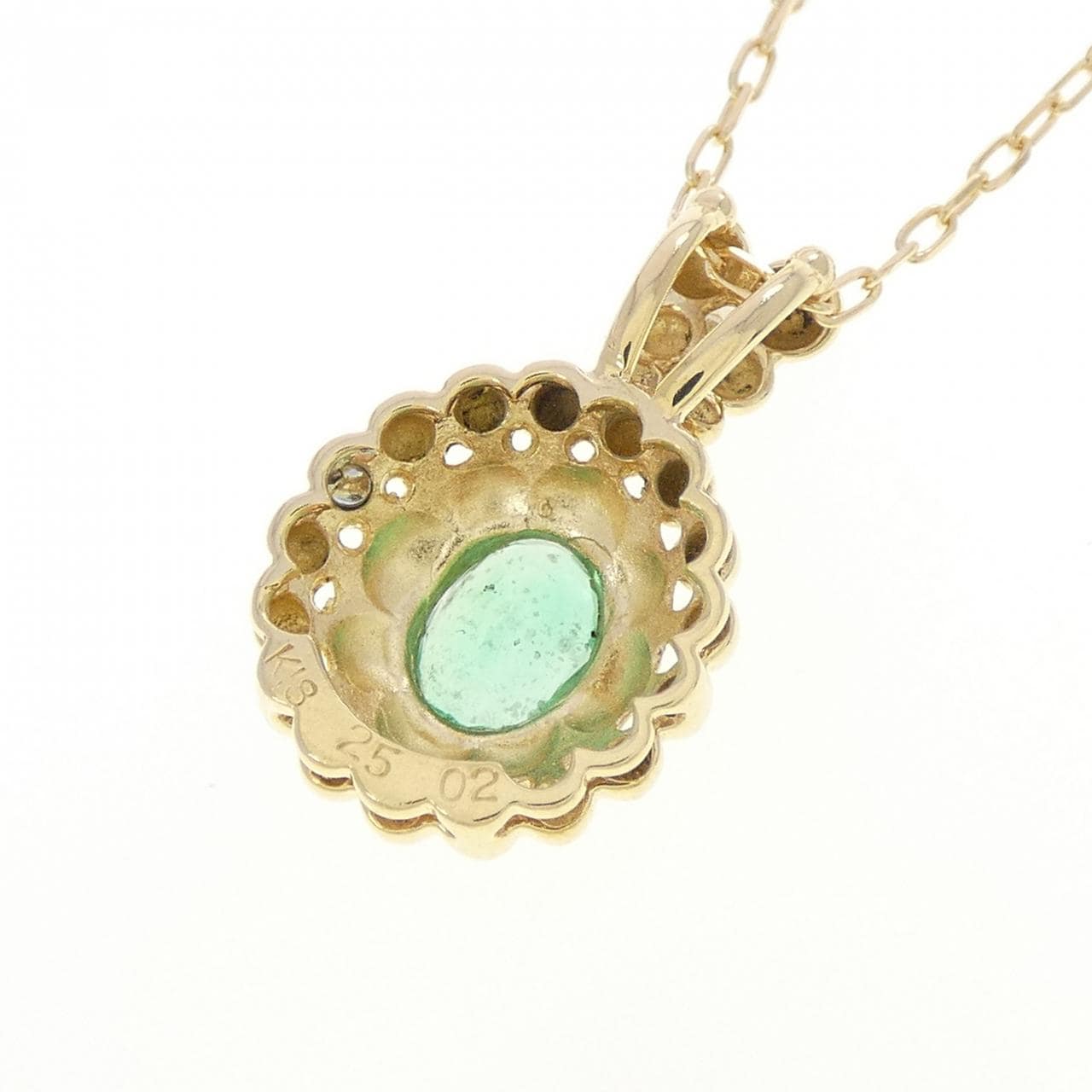 K18YG エメラルド ネックレス 0.25CT