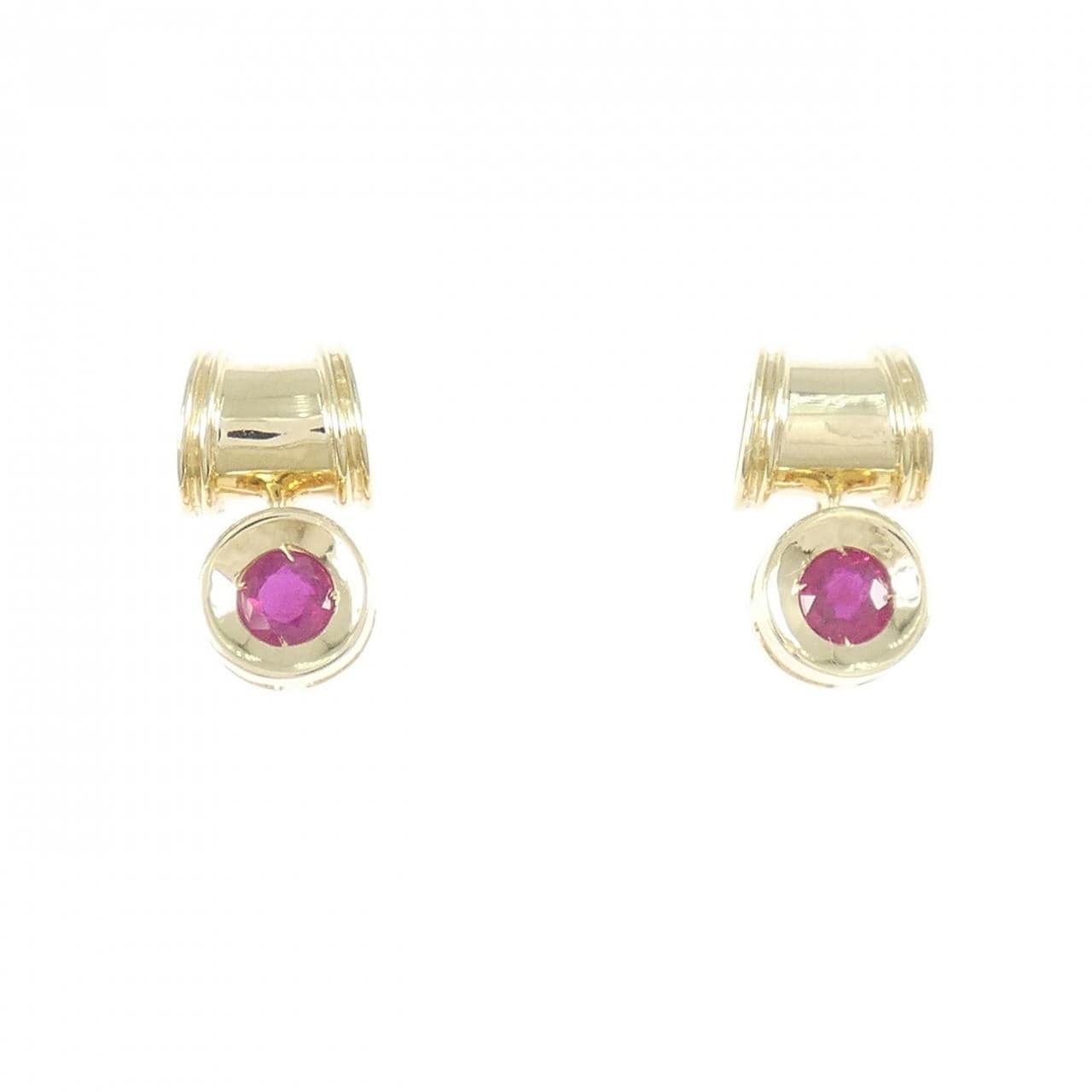 14KYG ルビー ピアス