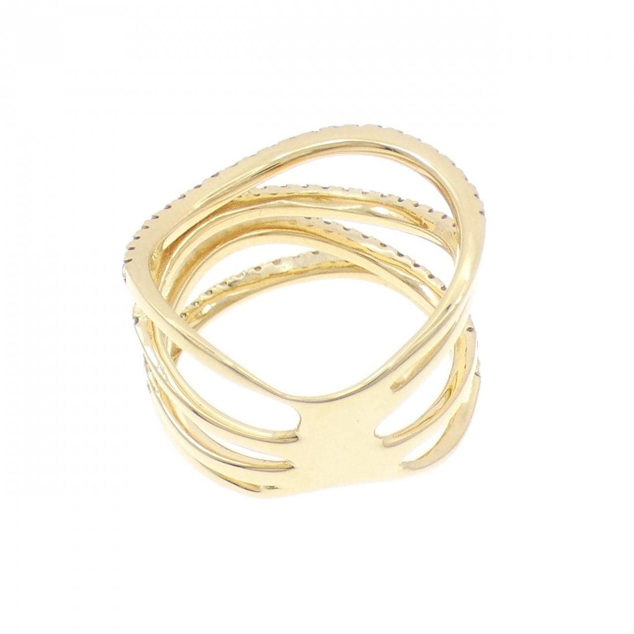 K18YG ダイヤモンド リング 0.75CT