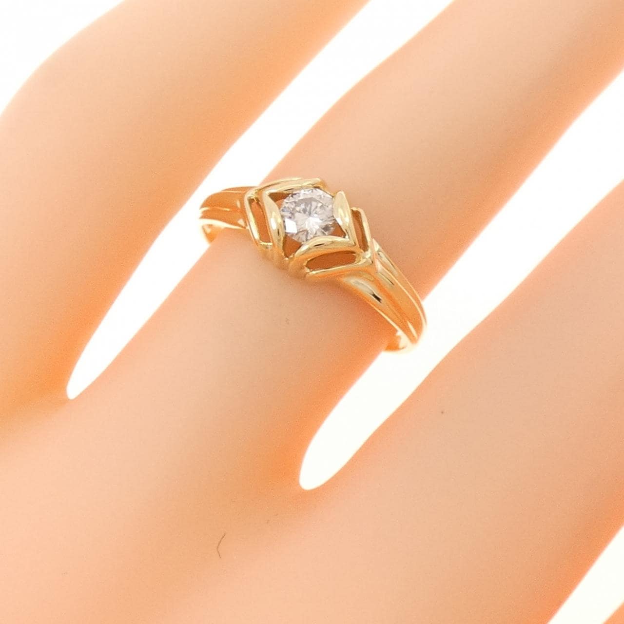 K18YG ダイヤモンド リング 0.20CT