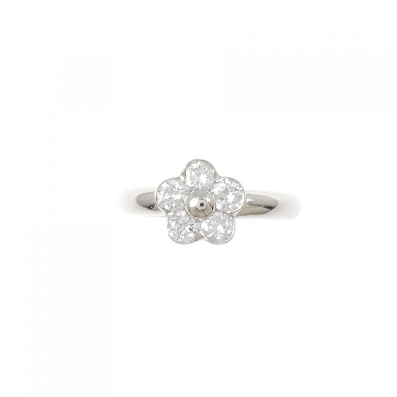 PT900 フラワー ダイヤモンド リング 0.50CT