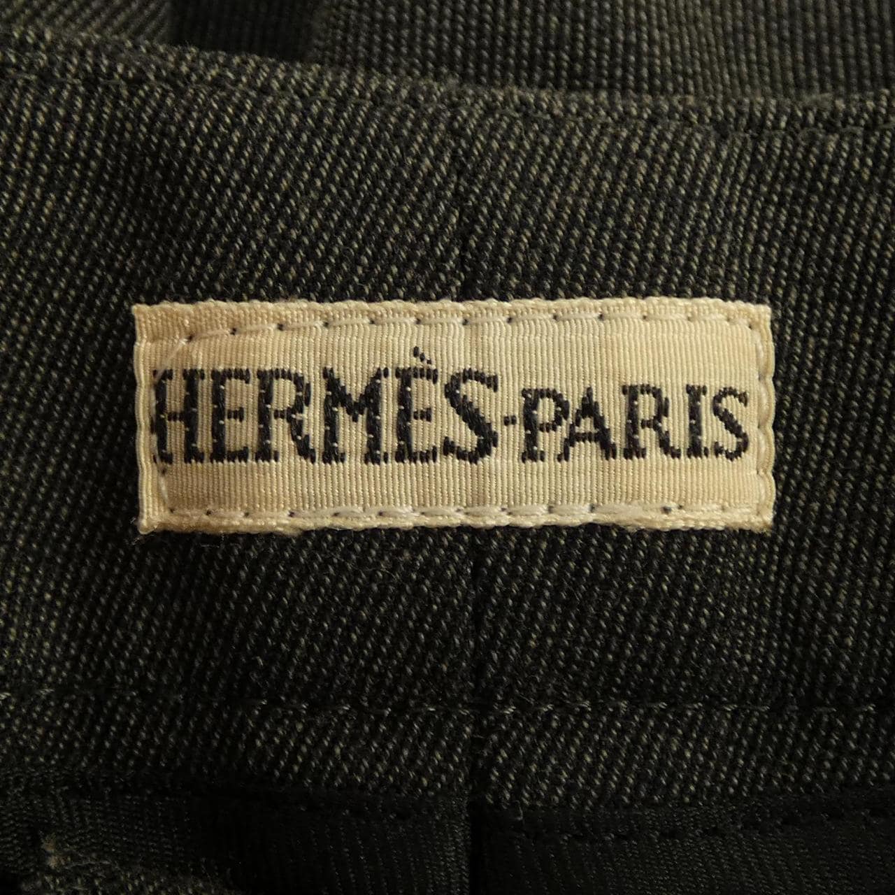 【ヴィンテージ】エルメス HERMES ダブルサイドジップ Hボタン パンツ