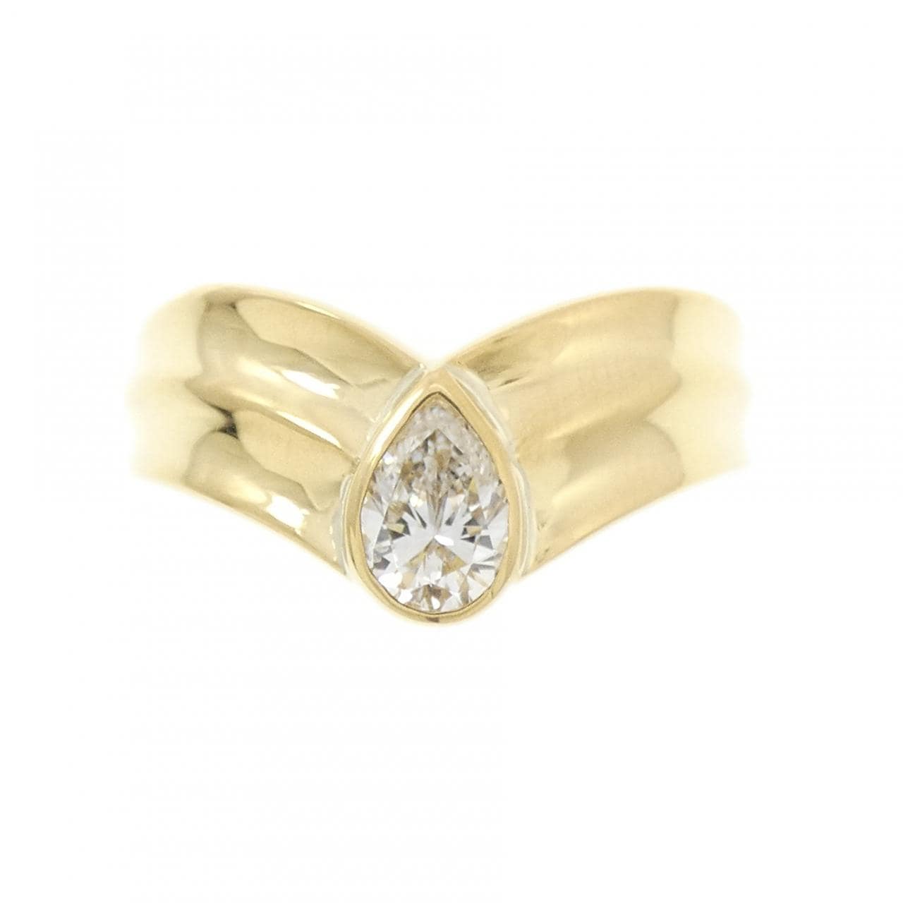 K18YG ダイヤモンド リング 0.389CT