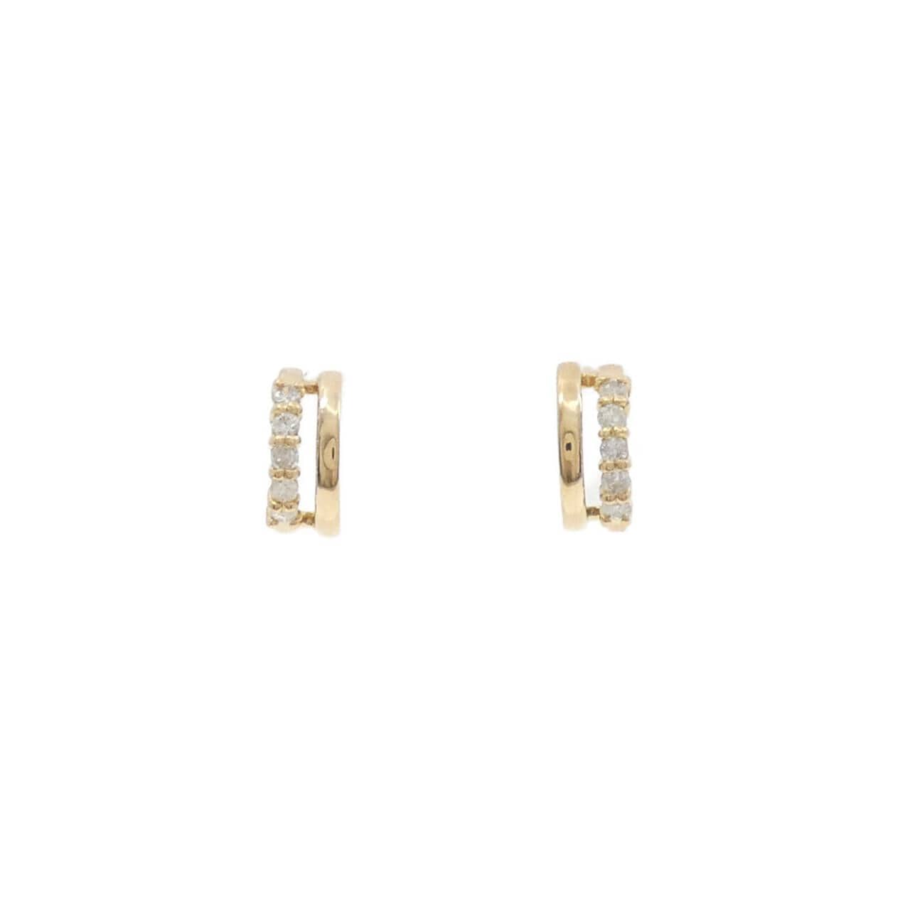 K18YG ダイヤモンド ピアス 0.14CT