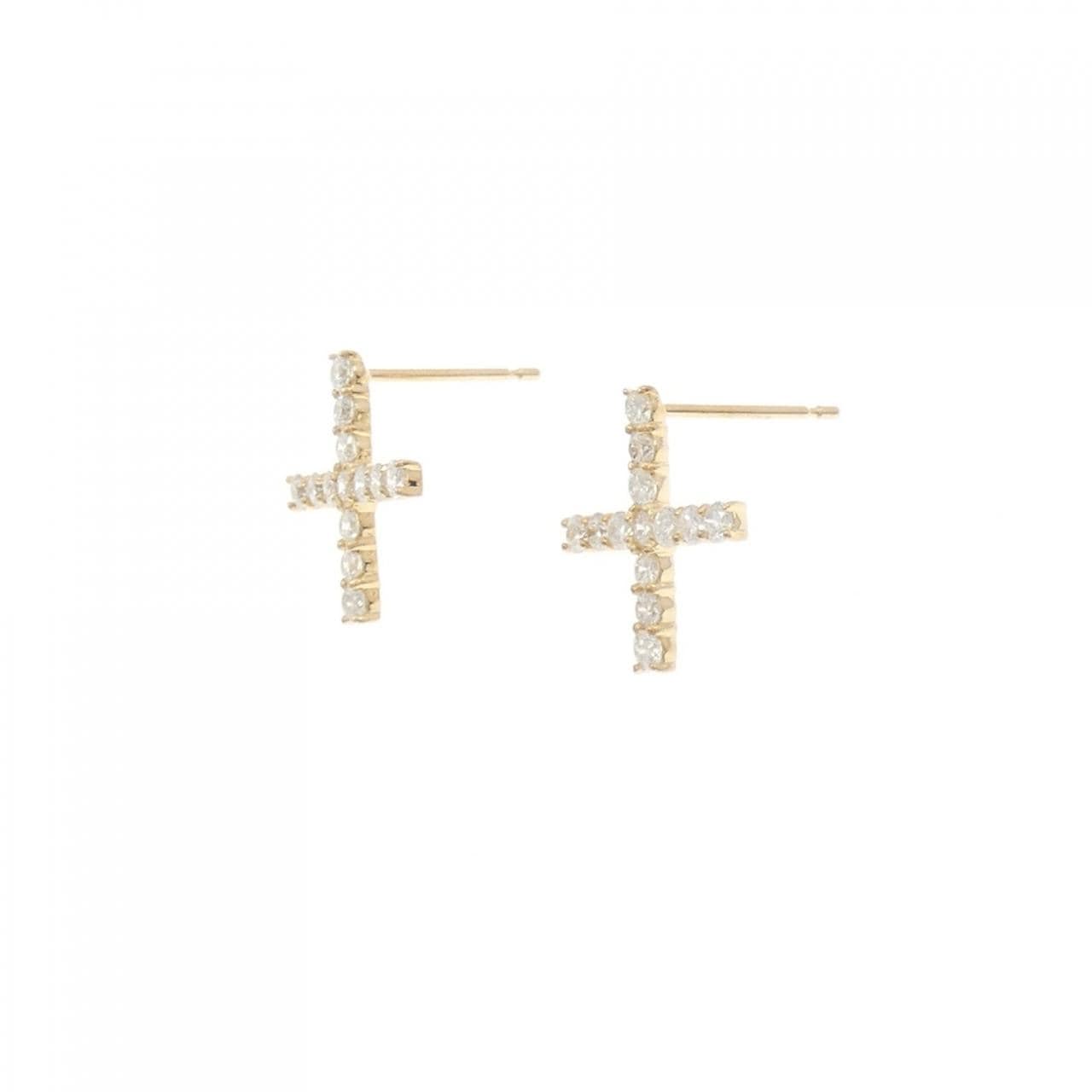 【リメイク】K18YG ダイヤモンド ピアス 0.60CT